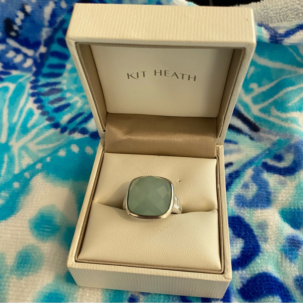 Kit Heath Blue Jade Faceted Ring